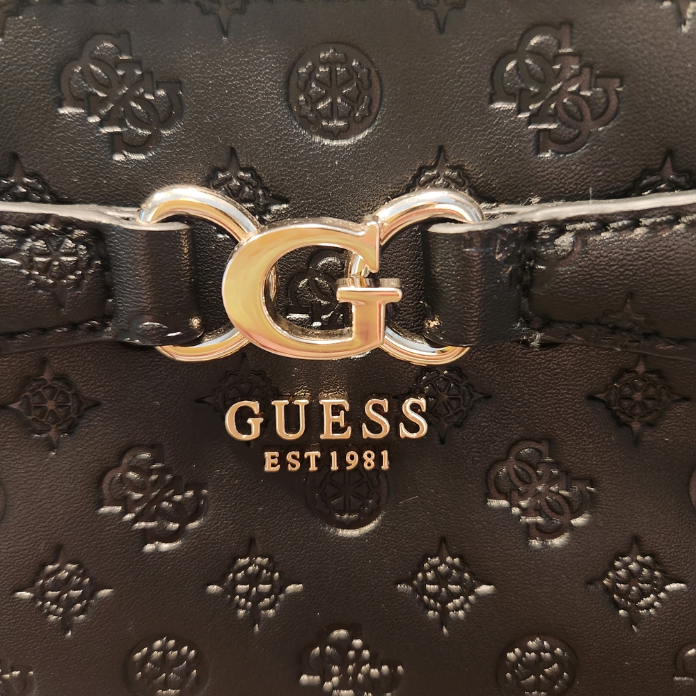 GUESS Black Embossed Women's Handbag - Picture 2 of 12